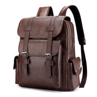 Vente en gros Sacs d'école en cuir pour ordinateur portable Sac à dos de voyage étanche à la mode pour hommes et femmes Sac à dos pour ordinateur portable en cuir