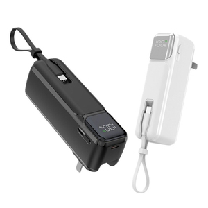 Nuevo Enchufe de Pared Electrochapado de CA, Compacto, de Alta Capacidad, 5000 mAh, 22.5 W, Carga Rápida, Carga Inalámbrica, Ultra Delgado, Resistente al Agua, para Móvil - Product Image 1