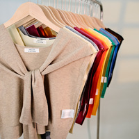 Écharpe châle tricotée unie personnalisable avec logo, pour épaules, col, protection solaire, pour femme