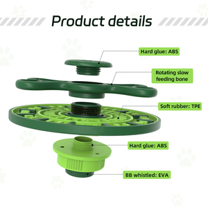 <span class=keywords><strong>KIMU</strong></span> KINYU 2024 Nuevo Diseño Ecológico Verde S-2XL Clásico Tapete Interactivo para Perros con Juego de Rompecabezas y Alimentador Lento con Sonido Giratorio - Product Image 3