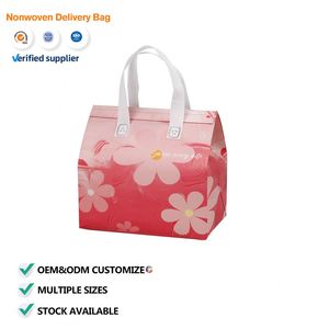 Sac isotherme personnalisé Sakura Designs avec logo, en PP non tissé recyclable, doublure en aluminium, pour aliments chauds/froids (lait, etc.) - Product Image 1