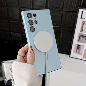 Custodia magnetica in Silicone morbido ricarica Wireless di lusso per <span class=keywords><strong>Samsung</strong></span> per Galaxy S25 S24 S23 Ultra <span class=keywords><strong>Plus</strong></span> opaca <span class=keywords><strong>Cover</strong></span> antiurto Mobile - Product Image 5