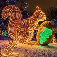 Décoration de lanternes de parc d'attractions sur mesure pour Noël, utilisation intérieure/extérieure, spectacle de lumière pour parc à thème