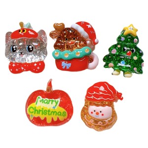 Resina <span class=keywords><strong>Feliz</strong></span> <span class=keywords><strong>Navidad</strong></span> Apple TV <span class=keywords><strong>película</strong></span> personaje venta al por mayor DIY materiales hechos a mano caja del teléfono basura zapatos para el cabello decoración de flores - Product Image 5