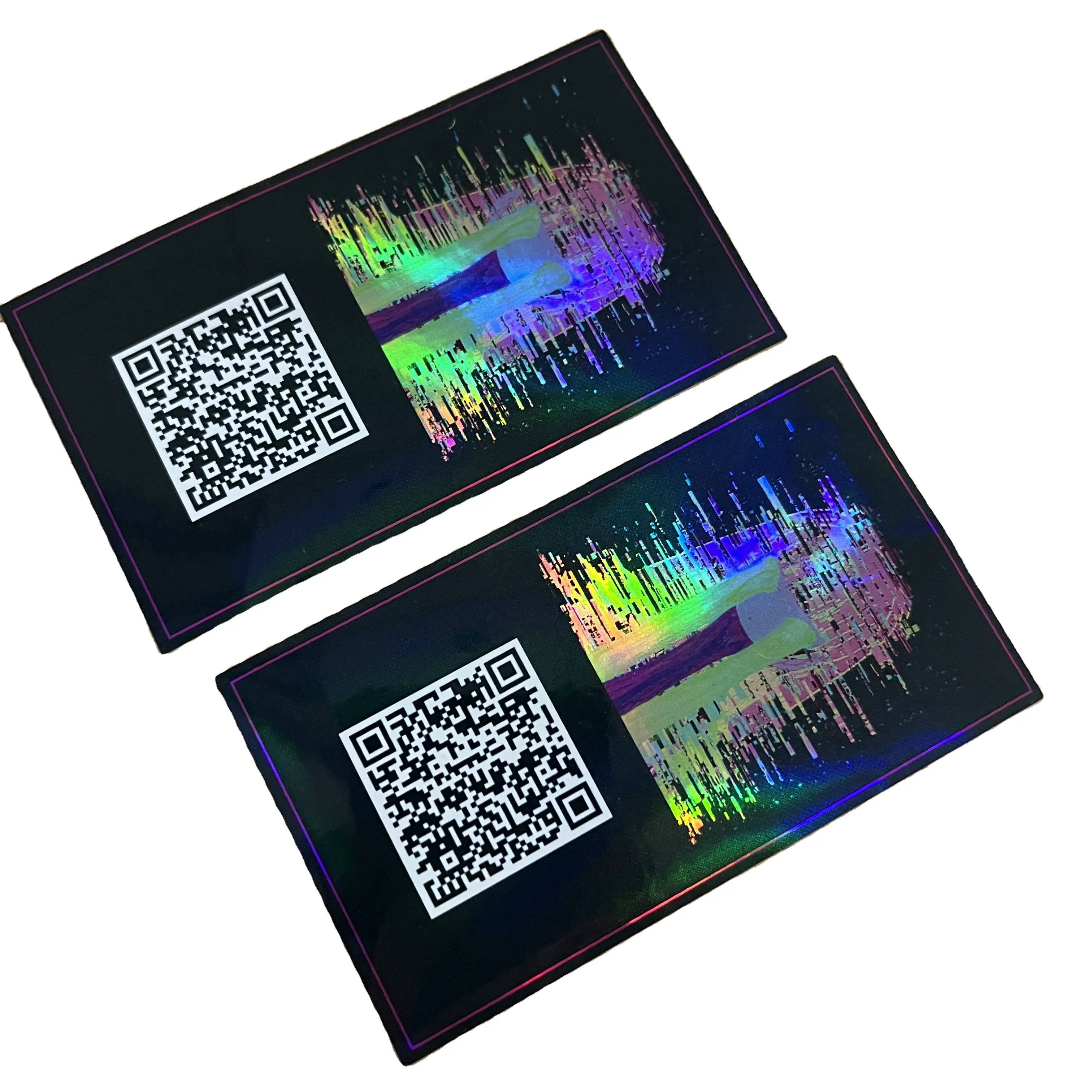 Impression étiquette de sécurité numéro de série étiquettes d'emballage hologramme contrefaçon autocollant Qr Code Scratch