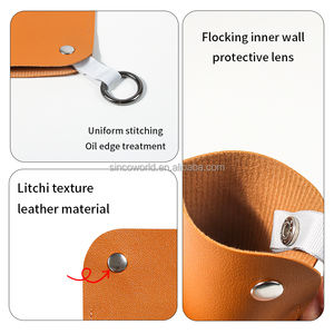 Étui à bijoux Sinco, boîte cadeau personnalisable, étui pour <span class=keywords><strong>lunettes</strong></span> de lecture, étui à <span class=keywords><strong>lunettes</strong></span> en cuir portable avec sangle de suspension - Product Image 3