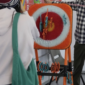 Grand jeu de fléchettes interactif pour stand de fête foraine en extérieur, avec <span class=keywords><strong>cible</strong></span> de lancer, défi maître, en plastique sécurisé - Product Image 3