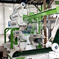 Ligne de production d'aliments pour poissons RICHI 5 tonnes/heure - Machine à granulés de poisson en acier inoxydable 304, ligne complète pour aliments pour poissons flottants