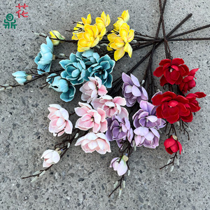 Flores Artificiales de Magnolia, Flor de Seda, Decoración del Hogar, Estilo Wabi Sabi, Ecológico - Product Image 1
