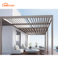 Fabricant JHR kits de toit de pergola en aluminium pour le jardin couverture de patio gazebo persiennes auvent de toit pergolas