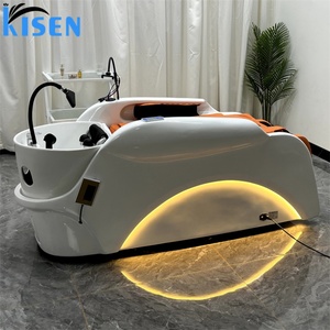 Fauteuil de lavage de cheveux Kisen avec circulation d'eau, lit de massage électrique pour spa capillaire - Product Image 1