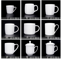 Gros 12 oz or poignée cadeau or garniture café thé au lait tasses porcelaine blanc blanc en céramique tasses en céramique blanc tasses