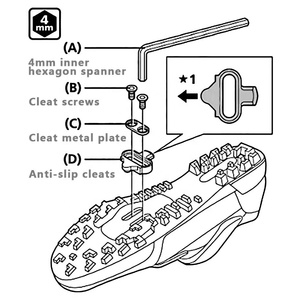 IRONDONKEY estate compatibile SPD sistema Mountain Bike <span class=keywords><strong>scarpe</strong></span> lucchetto accessori per bici da strada <span class=keywords><strong>scarpe</strong></span> LOOK piastra di blocco - Product Image 2