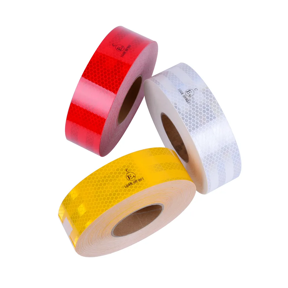 Factory price ECE 104R Self Adhesive Reflective Conspicuity Sticker Tape Reflect E Mark Reflective Material for Trucks