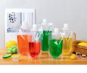 SGP personalizado impermeable pequeña bolsa de plástico transparente con cremallera bolsa de pie portátil para bebidas de cóctel mejor precio sin impuestos - Product Image 4