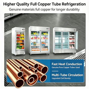 <span class=keywords><strong>Réfrigérateur</strong></span> vitrine à <span class=keywords><strong>porte</strong></span> vitrée ventilée pour restaurant avec récupération rapide de la température pour cuisine professionnelle de restaurant - Product Image 4