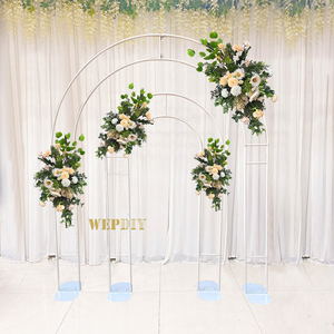 Arco de Boda Moderno Metálico Blanco en 2 Tamaños, Soporte para Flores, Decoración para Fiestas al Aire Libre, Exhibición de Flores - Product Image 5