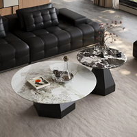 Table basse combinée haut-basse au design moderne et minimaliste, style italien, pour salon, maison, luxe circulaire, petit appartement