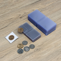Vente en gros de porte-monnaie en vinyle à double poche personnalisé de 2x2 pouces, 2,5x2,5 pouces, porte-monnaie en PVC, porte-monnaie en plastique