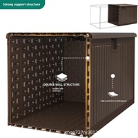 Boîte de rangement à double étage en HDPE avec PET d'injection étanche à la poussière et à la protection solaire pour les fournitures de stockage d'outils de jardin