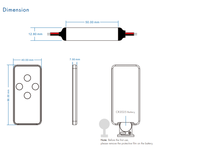 Kit de Contrôleur LED IR Mini à Tension Constante 1 Canal 12-24VDC Skydance F1-S pour Bande LED Dimmable