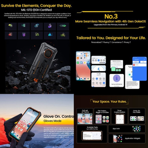 Téléphone robuste Blackview BV6200 Plus d'origine, 8 Go + 256 Go, IP68/IP69K/MIL-STD-810H, écran 6,56 pouces, Android 14, NFC, téléphones mobiles 4G - Product Image 4