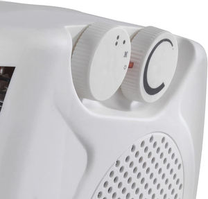 พัดลมฮีตเตอร์ไฟฟ้าแบบพกพา 500W พร้อมการตั้งค่าความร้อน 2 ระดับ และระบบป้องกันความร้อนเกินสำหรับบ้านหรือห้องขนาดเล็ก - Product Image 2