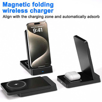 Stasiun Pengisi Daya Magnetik Nirkabel 2in1 untuk iPhone dan Earphone, Hadiah 2026