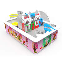 Équipement de terrain de jeu intérieur inspiré du feu pour enfants Jeux de table à eau douce Centre de divertissement d'escalade en plastique Centres commerciaux