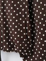 Ensemble femme 2025 nouveau 2 pièces loisirs imprimé à pois col montant veste à manches longues + costume short rétro femme à pois