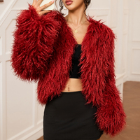 Manteaux d'hiver élégants pour femmes – Tendance 2026 – Manteau court en fausse fourrure à devant ouvert – Veste douce d'automne – Vêtement d'extérieur décontracté pour le quotidien et les soirées
