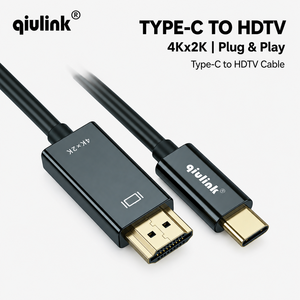 Cable USB-C a HDMI Qiulink Original de 1.8 Metros 4Kx2K, Adaptador Tipo C a HDTV Plug and Play para Proyector, Cine en Casa, Oficina, <span class=keywords><strong>TV</strong></span> - Product Image 1
