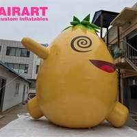 Modèle de fruit ananas gonflable en gros, mascotte mangue gonflable en PVC pour la décoration d'événements commerciaux