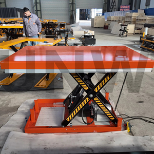 重荷重油圧式固定シザーリフトテーブル 電動固定シザーリフトプラットフォーム 1～10トン積載量 CE認証付き - Product Image 6