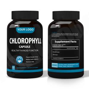 Suplemen Herbal Label Pribadi Klorofilin Natrium Tembaga Klorofil Organik Kapsul - Product Image 1