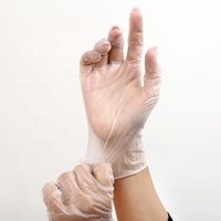 Gants de vaisselle de cuisine jetables en PVC à pois grands gants d'examen en vinyle noir de qualité alimentaire pour la teinture des cheveux à usage domestique