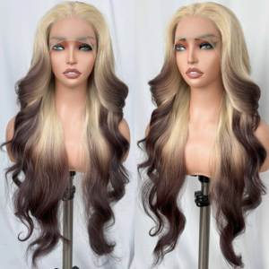 Perruque en dentelle transparente en cheveux naturels brésiliens, couleur naturelle, non traités, sans colle - Product Image 2