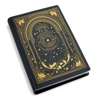 Cuaderno de Tapa Dura con Logotipo en Lámina Dorada, Imitación Piel, con Páginas Punteadas y Cuadrícula, Agenda, Personalizado, Impreso, A5