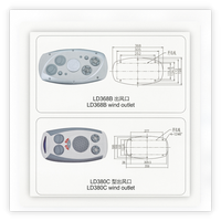 Ventilation de luxe pour autocar avec lampe de lecture LED et haut-parleur, compatible avec les accessoires intérieurs des bus Yutong, King Long, Higer