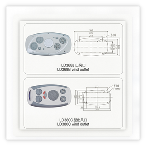 Ventilation de luxe pour autocar avec lampe de lecture LED et haut-parleur, compatible avec les accessoires intérieurs des bus Yutong, King Long, Higer - Product Image 6