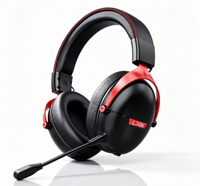 LDON R4 Headset Gaming Nirkabel 6.0 Lipat Over-Ear dengan Driver Balanced Armature, Latensi Rendah, Suara Surround, Pencahayaan Satu Warna