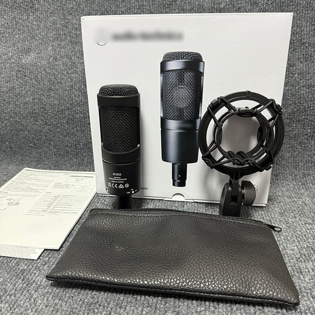AT2035 Large Diaphragm Condenser Microphone XLR Wired Professional Cardioid Pattern 70 DB Signal-to-Noise Ratio for Studio