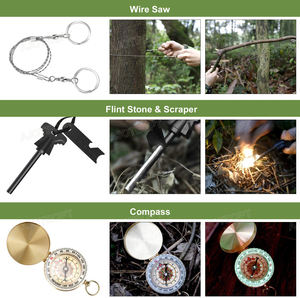 AJOTEQPT Kit de equipo de supervivencia portátil profesional Herramienta de emergencia para acampar al aire libre Terremoto - Product Image 6