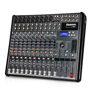 Nouveauté EG1222SD Console de mixage audio professionnelle avec 16 effets intégrés, réverbération, lecture MP3, 12 canaux, mixage numérique DJ - Product Image 2