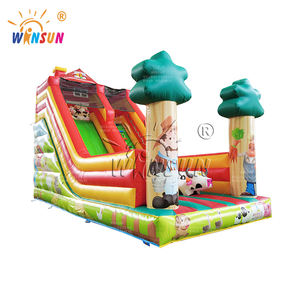 WINSUN Glissade gonflable sèche commerciale en PVC colorée sur le thème de la ferme, personnalisée, pour centre commercial et jardin, usage public - Product Image 2