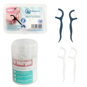 Hilo Dental desechable portátil personalizado ecológico <span class=keywords><strong>de</strong></span> alta calidad, paquete biodegradable con sabor a fresa y carbón <span class=keywords><strong>de</strong></span> Bambú - Product Image 1
