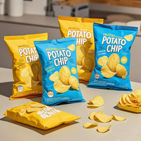 Sac en mylar personnalisé imprimé de logo sac d'emballage en plastique thermoscellé en aluminium feuille de casse-croûte pop-corn pomme de terre tortilla maïs chips