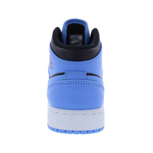 Nike Air Jordan 1รองเท้ากีฬาเด็กผู้หญิง, รองเท้าผ้าใบเด็กมีโลโก้เบาสีฟ้า/ดำ/ขาว-100% ของแท้ - Product Image 5