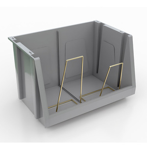 Industrial Heavy-Duty Easy Installation Injection-Technics <b>Plastic</b> <b>Tote</b> Container Bin Nestable Stackable for Warehouse Rectangle - Product Image 2