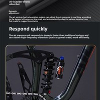 Vélo de montagne à suspension souple Ailude XC-200, cadre en alliage d'aluminium, axe traversant, amortisseur à air, frein à disque hydraulique, pneus 2.3